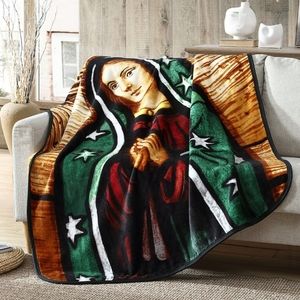 Virgin Mary Plush Throw Blanket